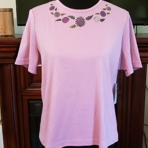 Ladies PL Lavender SS Tee "Fall Blooms"